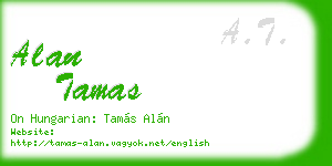 alan tamas business card